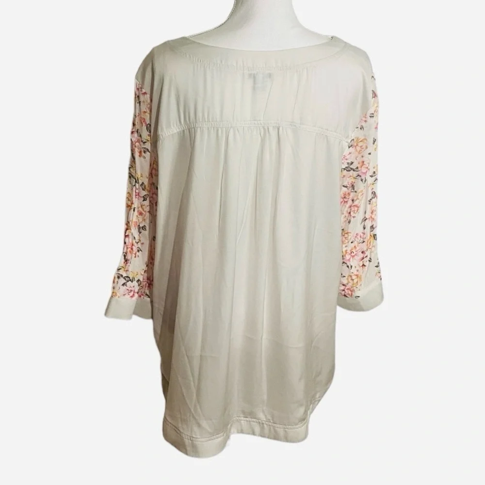 Tribal‎ Cream with Floral Print Top